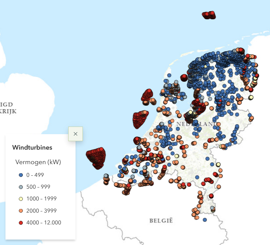 Locaties Windturbines Nederland